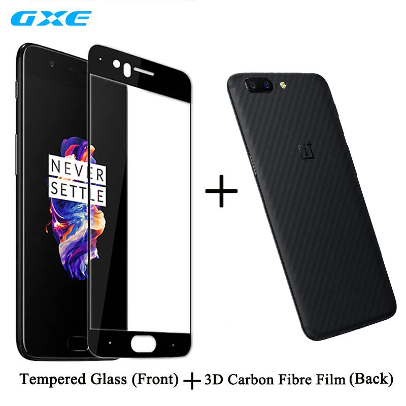 GXE полное покрытие переднее Премиум Закаленное стекло для Oneplus 5 Защита экрана + 3D