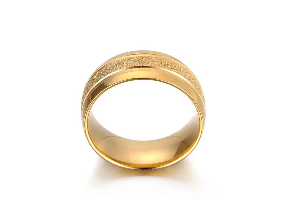 ZooMango Новинка золотого цвета Матовая нержавеющая сталь парное кольцо для женщин