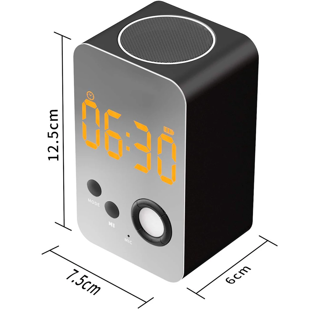Карманное зеркало поверхности будильник громкоговоритель коробка цифровой