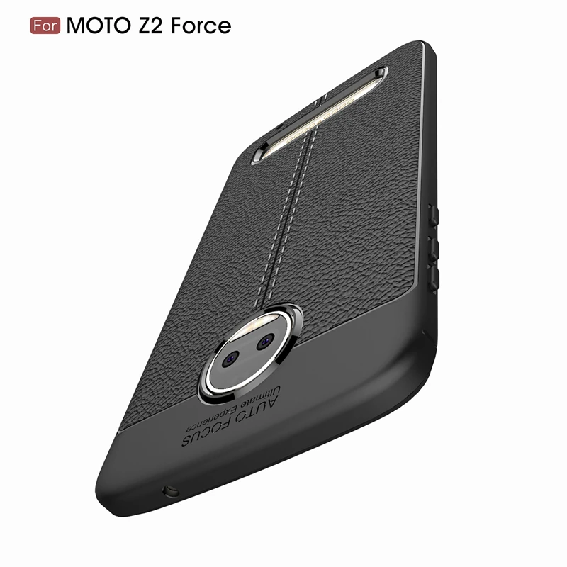 For Motorola Moto Z2 Force Case Cover Soft Silicone Leather Shockproof Bumper TPU Back Phone |