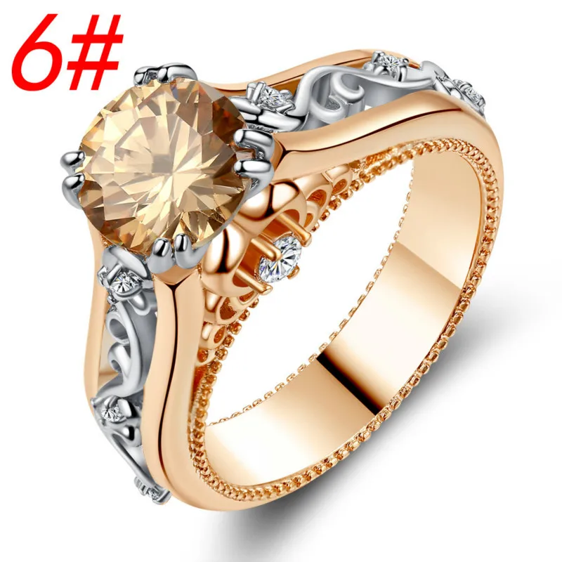 Взрывные ювелирные изделия креативные модели розовое золото цвет циркон кольцо