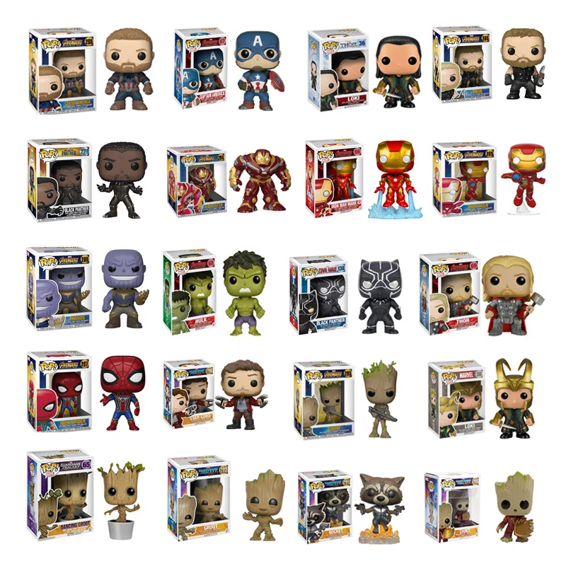 FUNKO POP Marvel Мстители: эндшпиль танос Тор Человек-паук Халк Стэн ли Железный ПВХ фигурка игрушки для детей Рождественский подарок