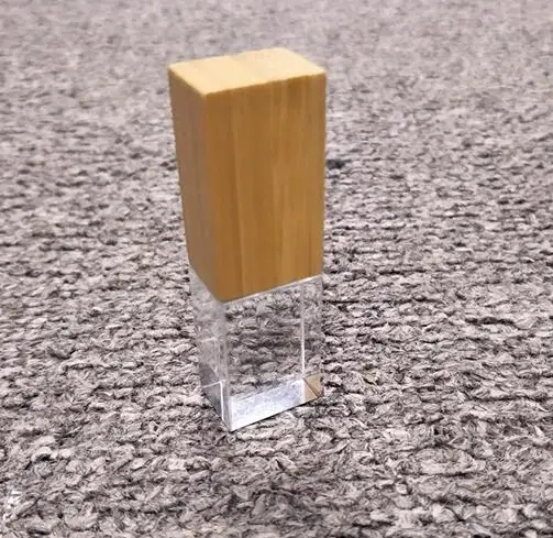 Пользовательский логотип Кристалл Деревянный usb 2,0 флэш-накопитель - Цвет: carbonized bamboo