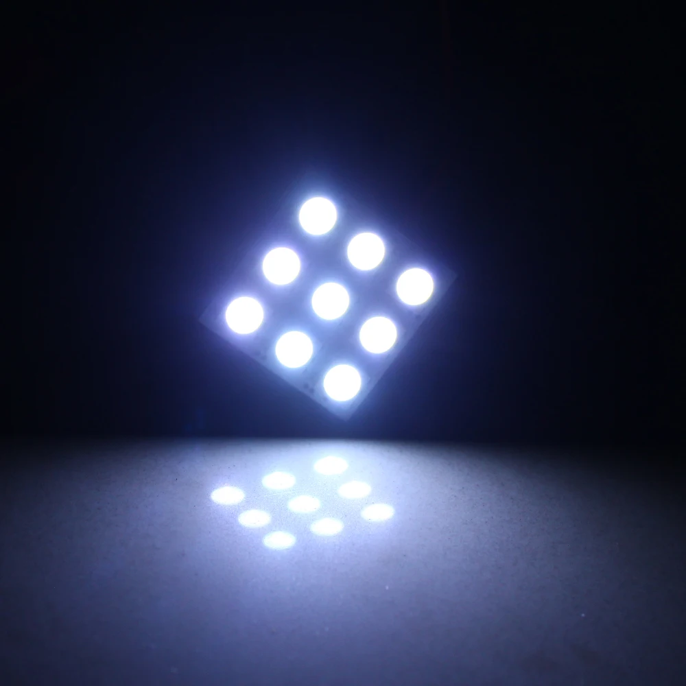 

4pieces T10 9 SMD5050 LED Panel Car Interior Light Bulb car lights Led Bulbs For Car Dome BA9S Adapter 12V ES CA