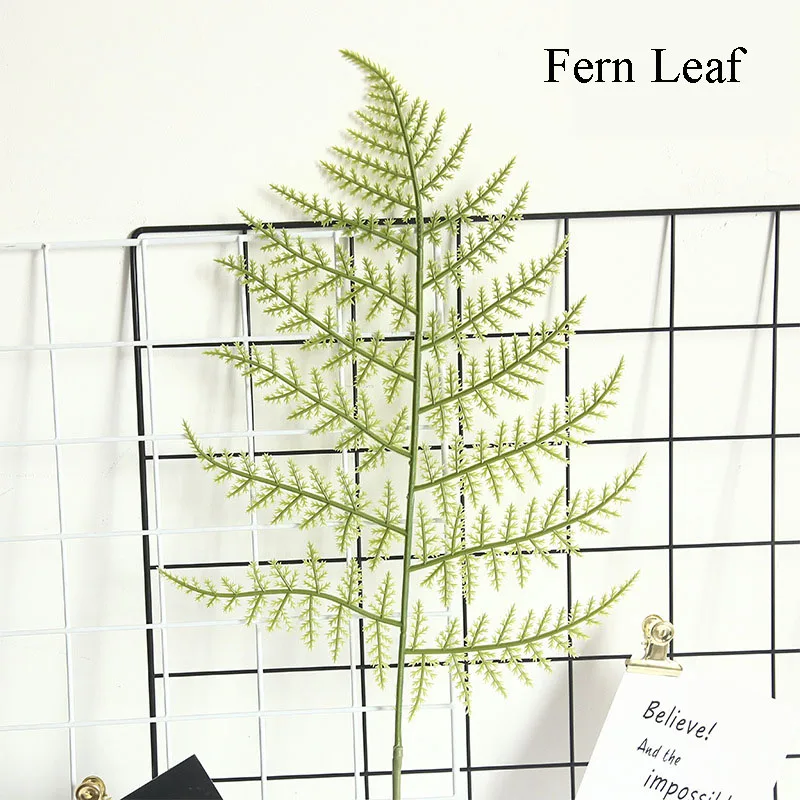 

ins favourite simulation fern leaf artificiall green plant leaf branch home wedding decoration display artificial plants leafs