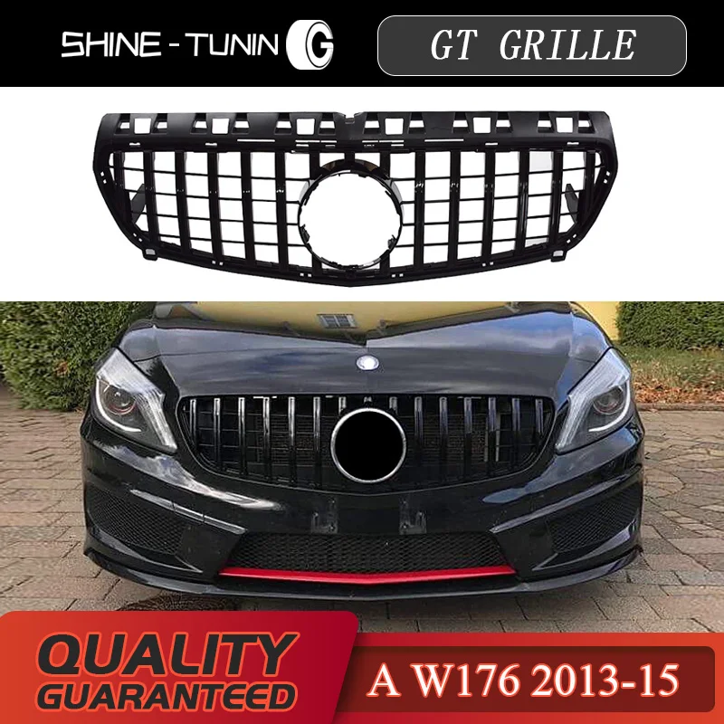 Передняя решетка подходит для mercedes A Class W176 A45 GT GTR Grill A180 A200 A260 2013 15 без