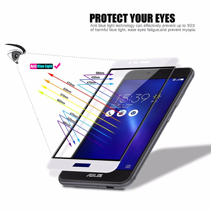 Закаленное стекло с полным покрытием для Asus Zenfone ZC554KL ZE554KL ZC553KL ZC551KL ZC521TL ZE552KL ZE553KL