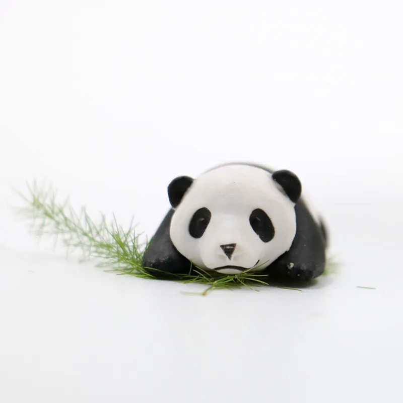 Мини экшн фигурка Panda 3 шт./компл. масштаб 1/16 окрашенная милая спит яшма Гигантская