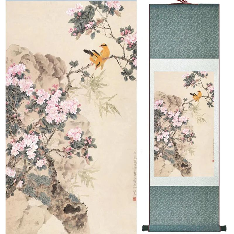 Украшение для дома и офиса искусственная птица картина китайская стирка