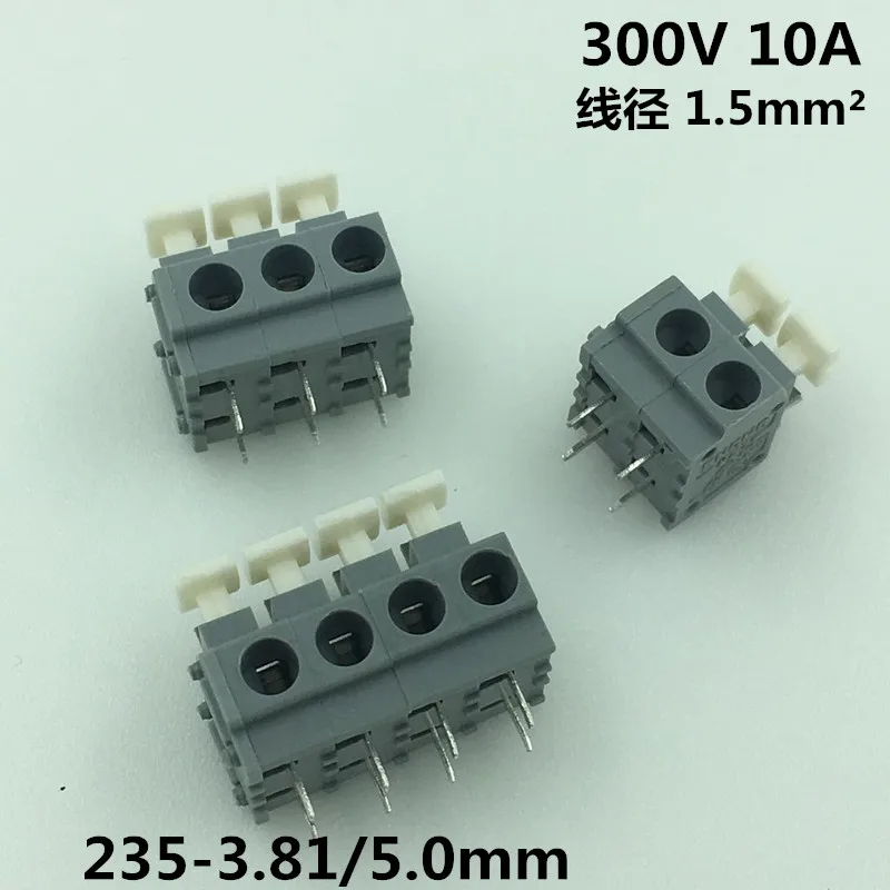 Клеммная колодка PCB без винтов подпружиненный тип шаг 100-235 мм 3 81 мм/5 0 шт. |