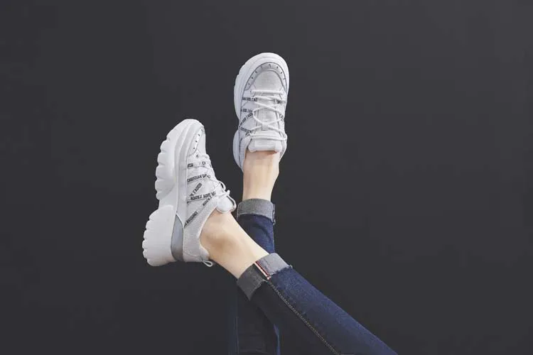 White Shoes Women Casual Sneakers Platform Fashion Brand zapatillas mujer Spring New chaussures femme Ladies footware B