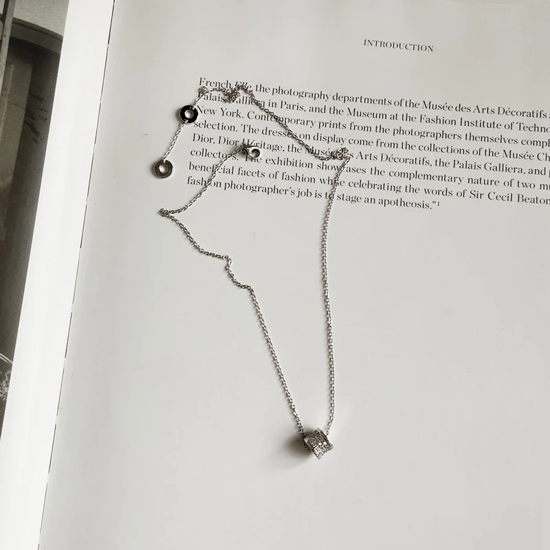 LouLeur 925 пробы Серебряное ожерелье с цирконом натуральный кристалл кулоны ожерелье для женщин индивидуальная Мода новые ювелирные изделия