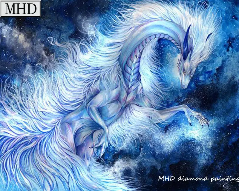 Новое поступление квадратный 5D алмазная роспись дракона узор для домашнего
