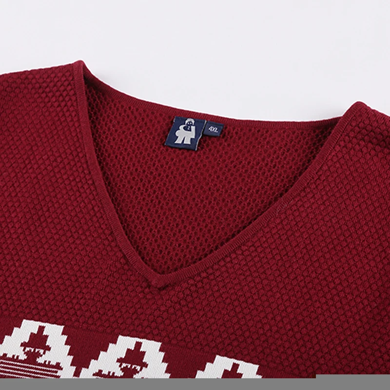 9XL 8XL 7XL 6XL Korean version New Fashion Winter Pullover Men V-Neck Knitted Sweater Trend High-quality And | Мужская одежда