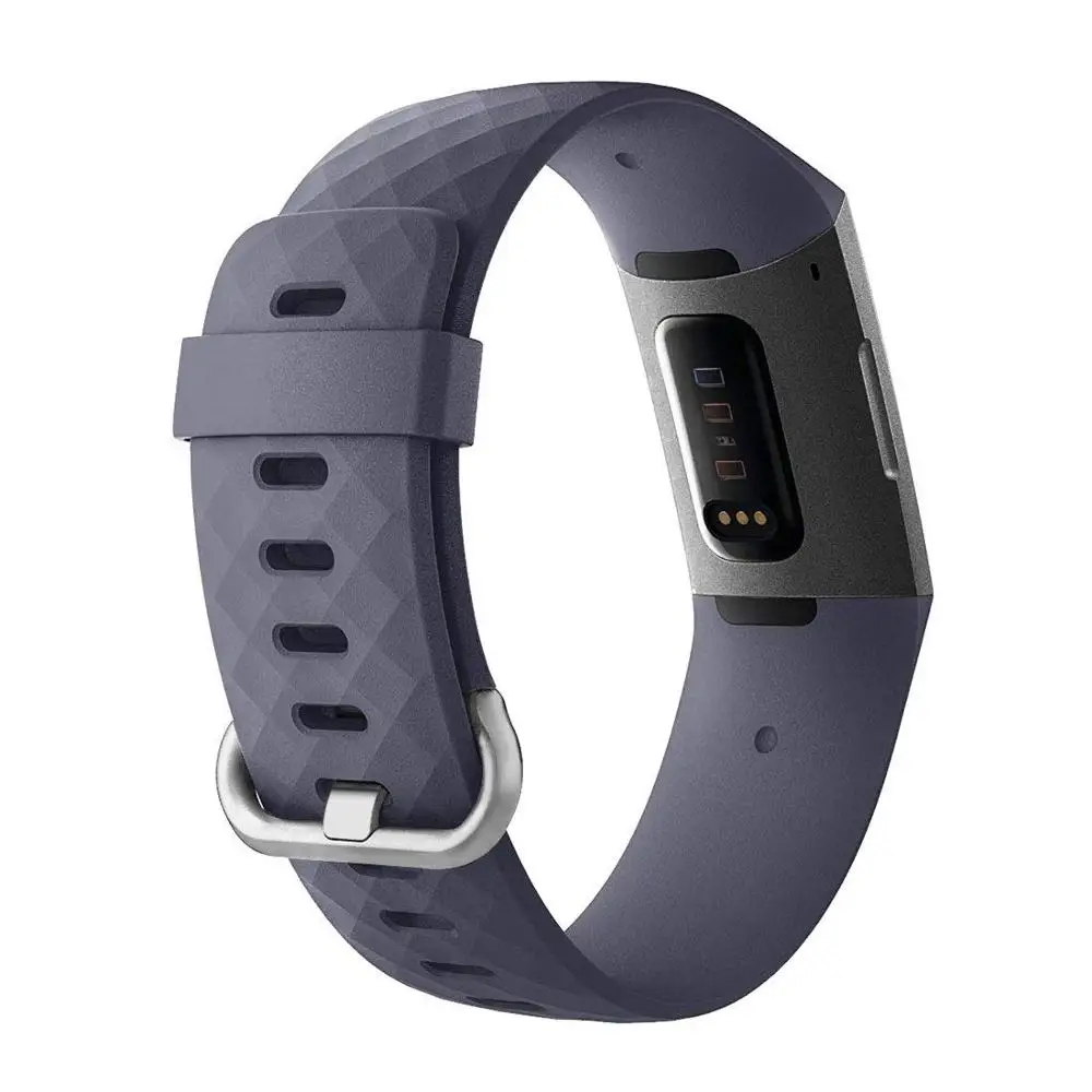 B Силиконовые спортивные полосы для Fitbit Charge 3/Charge 3 SE трекер Классический Маленький Большой браслет для женщин и мужчин 9,10 - Цвет: B
