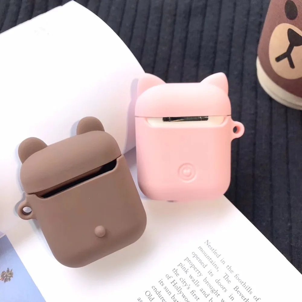 Милый Bluetooth беспроводной Чехол для наушников Apple AirPods 1 2 силиконовый защитный