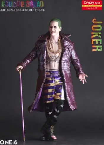 with retail package Сумасшедшие игрушки 1:6 DC отряд самоубийц Джокер в психушке Arkham Asylum Коллекционная фигурка из ПВХ Коллекционная модель игрушки - Цвет: with retail package