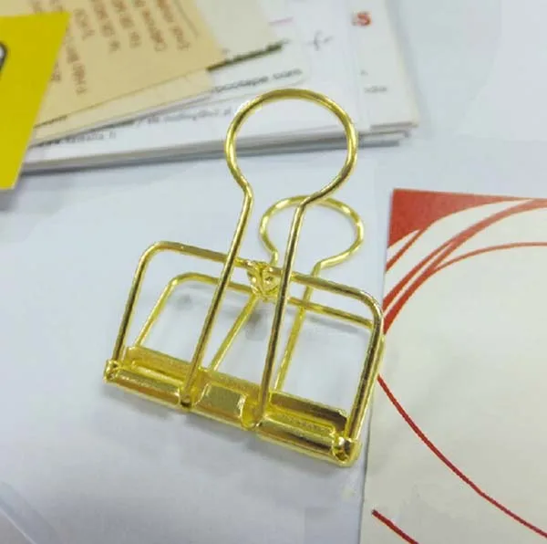 

12pcs Medium office school stationery gold binder clip 32mm