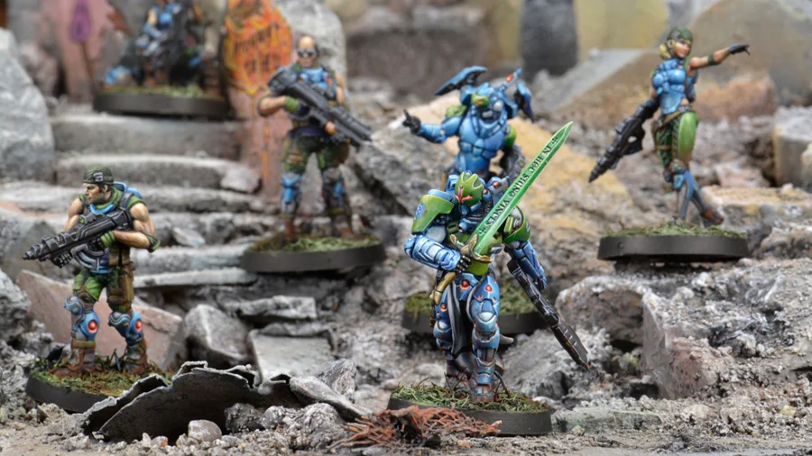 [Loong Way Miniatures] Corvus Belli Infinity 0614 SHOCK ARMY OF ACONTECIMENTO panокеания SECTORIAL 32 мм Металлические Миниатюрные
