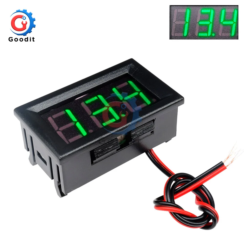 DC 4.5V-30V Green DC 4,5 V-30 V Мини цифровой вольтметр Амперметр Панель Amp Вольт Напряжение ток метр тестер 0,5" синий и красный цвета двойной СВЕТОДИОДНЫЙ Дисплей - Цвет: DC 4.5V-30V Green