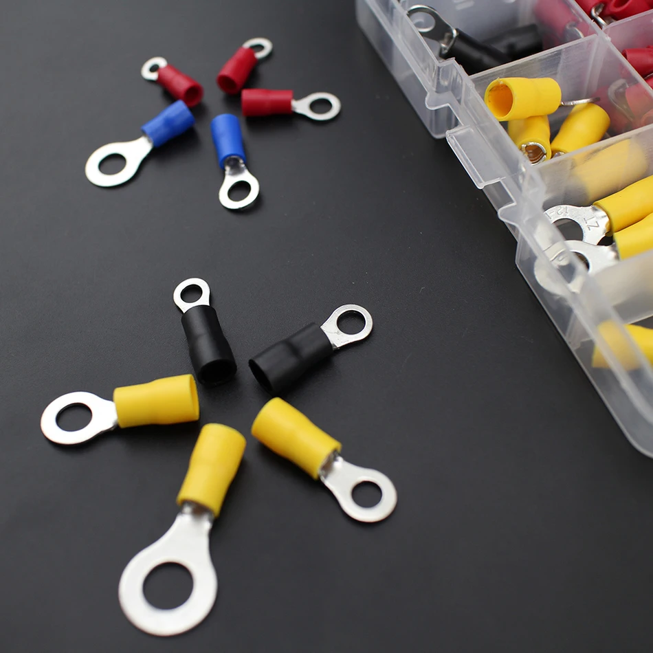 Обжимные кольца для вилки 102 шт. медные изолированные концевые наконечники