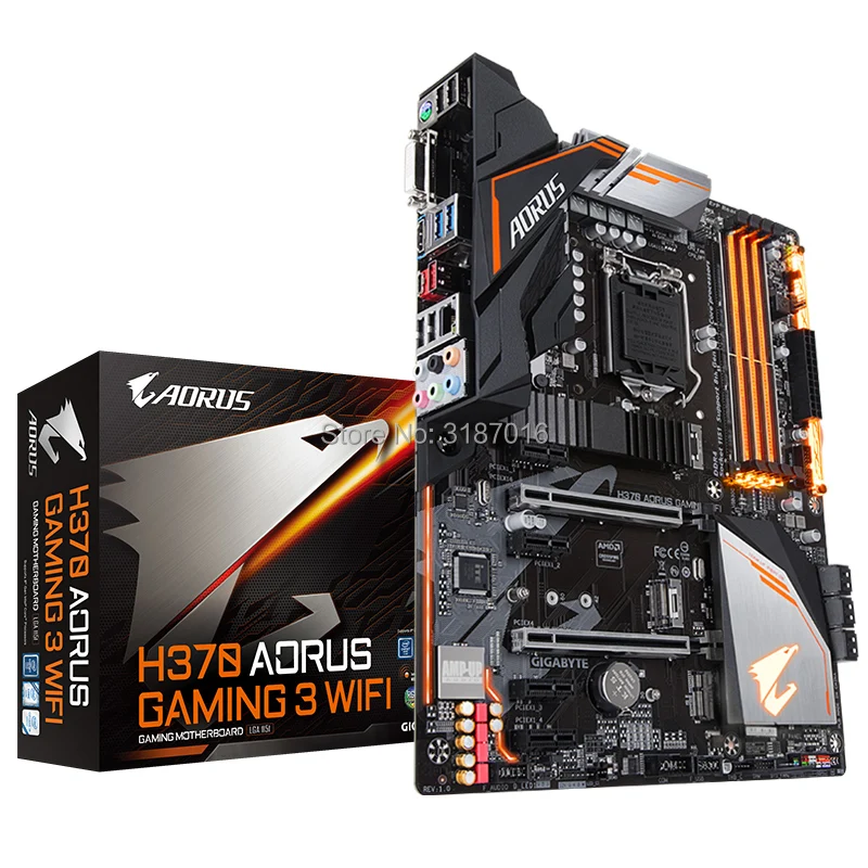 Для Gigabyte H370 AORUS Gaming 3 H370 материнской H370 разъем LGA 1151 DDR4 Поддержка I5 9600 8600 7600