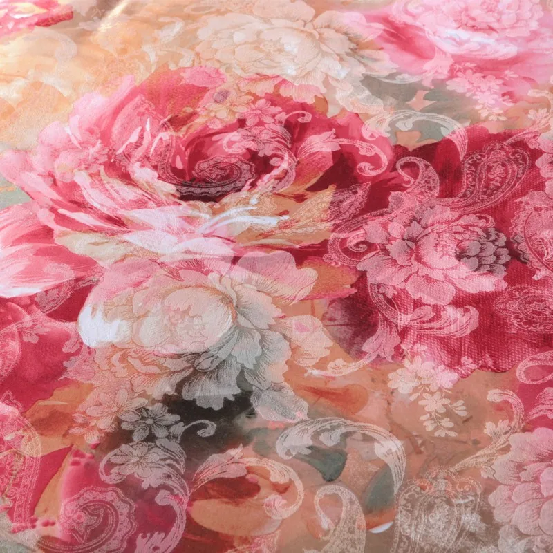 melhor Nova Flor 100% Algodão Jacquard Floral Jogo De Cama Da Rainha Do Rei De Luxo Real De Casamento Folha De Cama Set Capa De Edredão Fronhas 4 Pcs