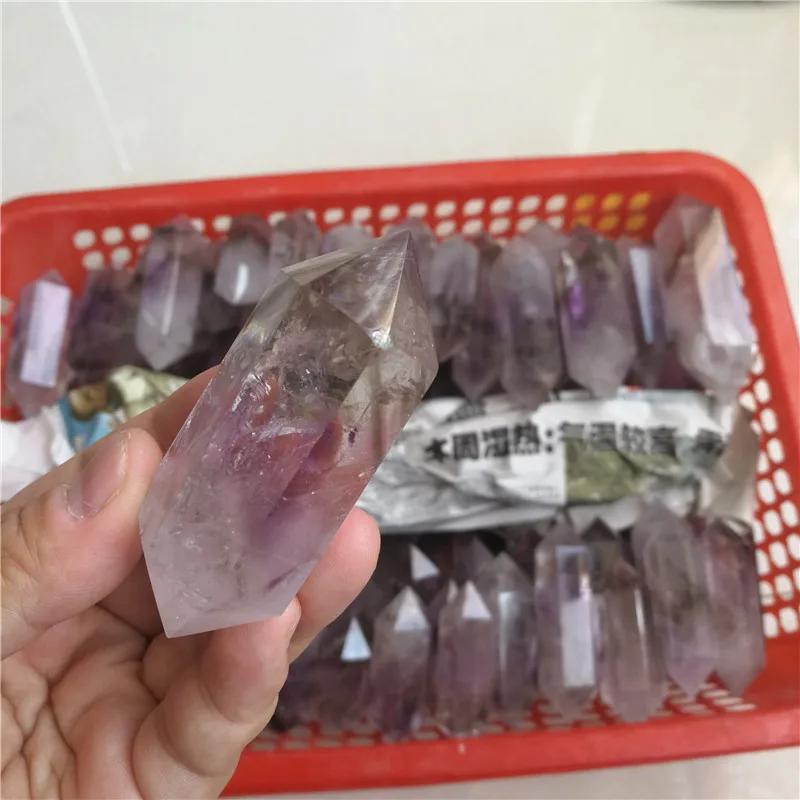 5kg Wholesale 3A Amethyst Point Crystal Quartz Double Terminated Points For Sale | Дом и сад