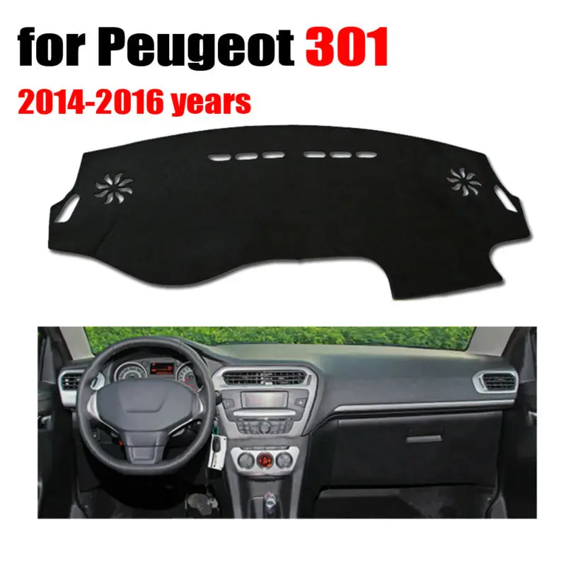 

Car dashboard covers mat for Peugeot 301 2014-2016 years Left hand drive dashmat pad dash cover auto dashboard accessories