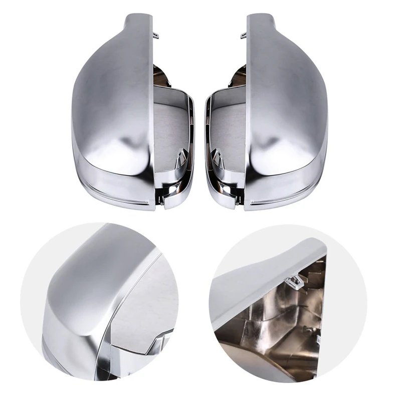 1 пара зеркальных чехлов заднего вида Защитная крышка матовый хром для Audi A3 A4