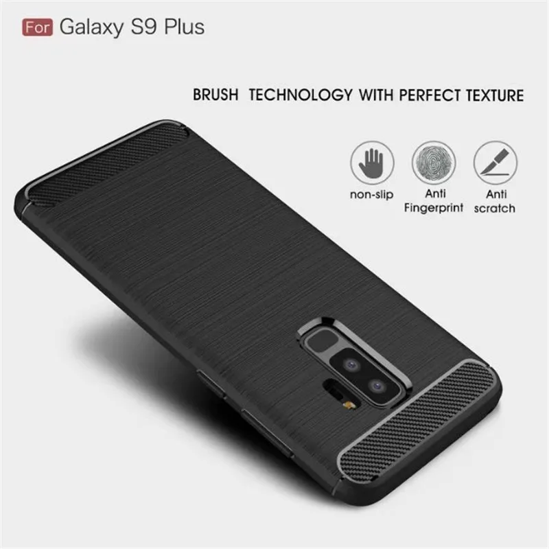 Для Samsung Galaxy S7 Edge S8 S9 Plus чехлы из углеродного волокна для телефонов J3 J4 J6 J7 2018 чехол