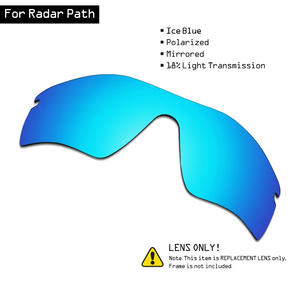 SmartVLT Polarized Sunglasses Replacement Lenses for Oakley Radar Path - Ice Blue