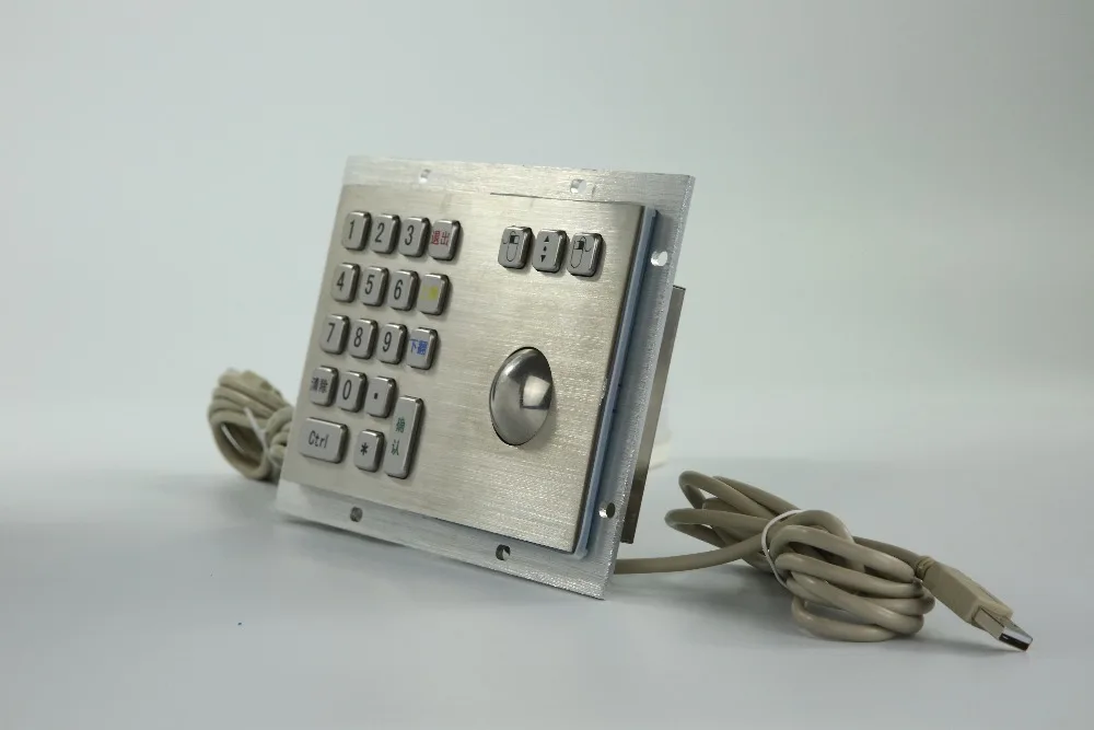 Металлическая клавиатура с трекболом механическая для трекбола прочные