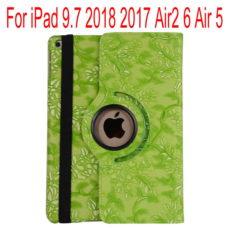 Case Вращающийся на 360 градусов чехол-подставка для iPad Air 2 5 6 iPad 9,7 5 6th для iPad Mini 1 2 3 4+ ручка+ пленка - Цвет: Case