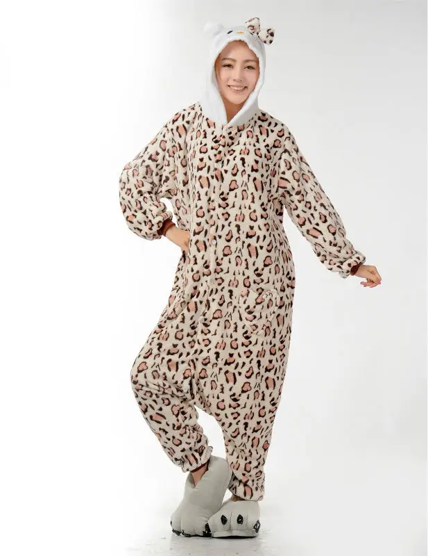 Мужские и женские леопардовые пижамы для взрослых с рисунками животных Onsie