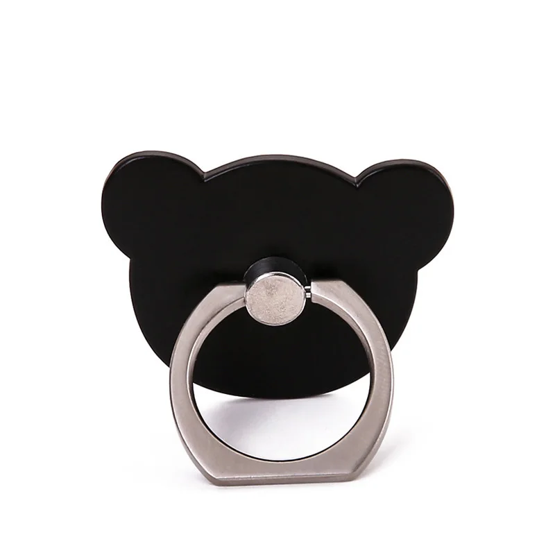 xitong hei Держатель для мобильного телефона с кольцом на палец для iPhone Disneys mickey minnie Stitch 360 Grip Mount Kickstand автомобильные держатели для телефонов - Цвет: xitong hei