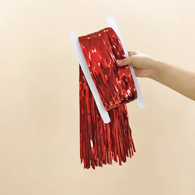 red Девичник, вечерние занавески, блестящая золотая мишура, бахрома, фольга, занавеска на день рождения, свадьбу, украшение для взрослых, юбилей, Декор - Цвет: red