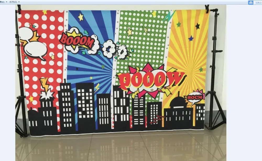  City Photography Backdrop and Superhero Party Masks for Kids Birthday Decoration Studio Background | Электроника