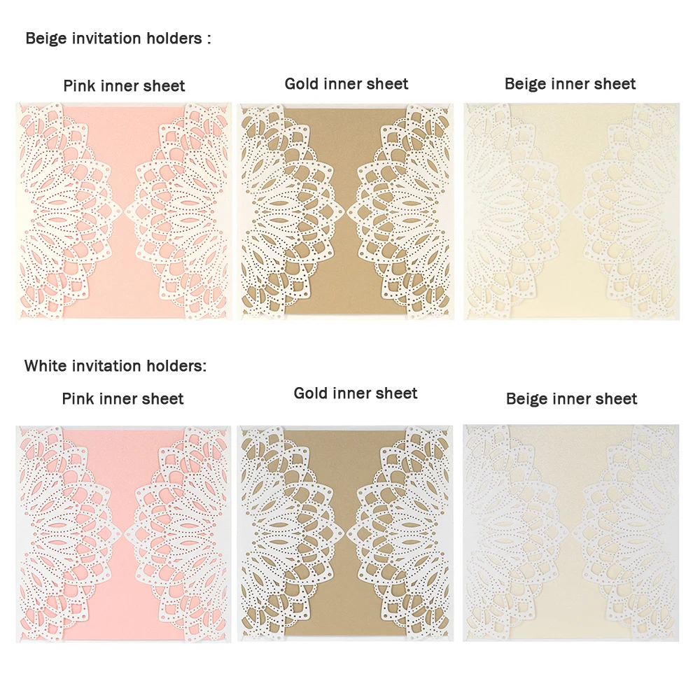 10 шт лазерная резка для свадьбы Приглашение Набор карточек с конверт внутренний