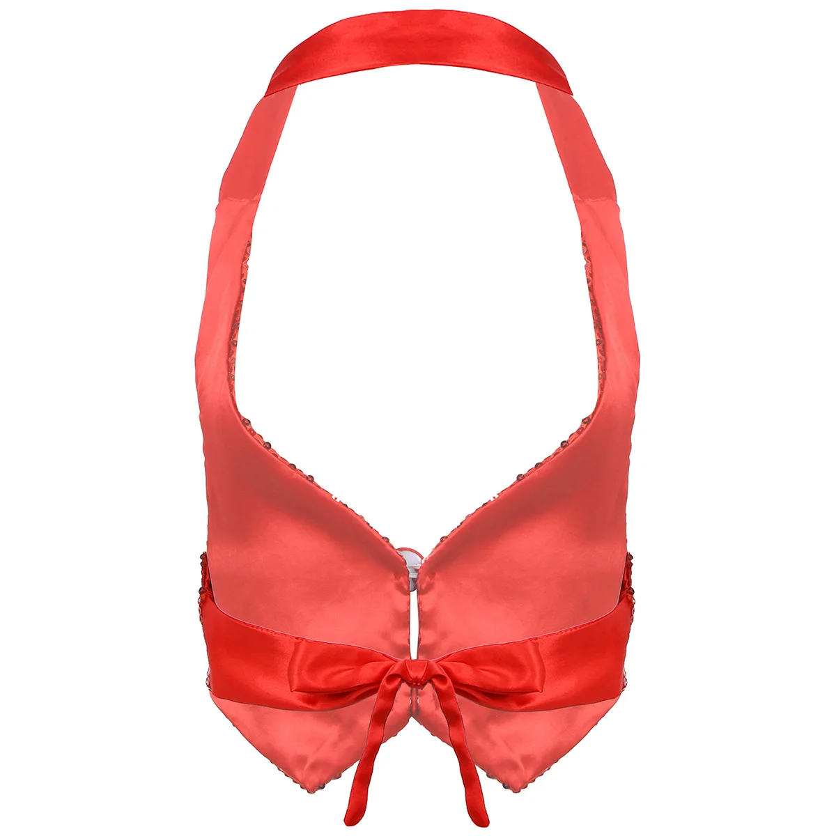 Женский Блестящий жилет Холтер ChicTry с блестками Танцевальный для взрослых