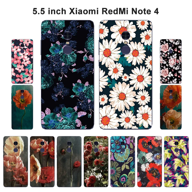 Чехол для Xiaomi Redmi Note 4 Note4 силиконовый необычный окрашенный задняя крышка телефона