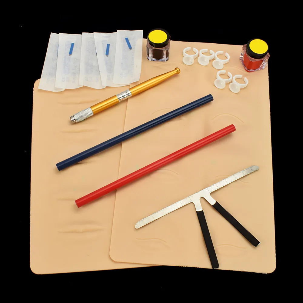 Тренировка кожи бровей Комплект для микроблейдинга Тату набор игл