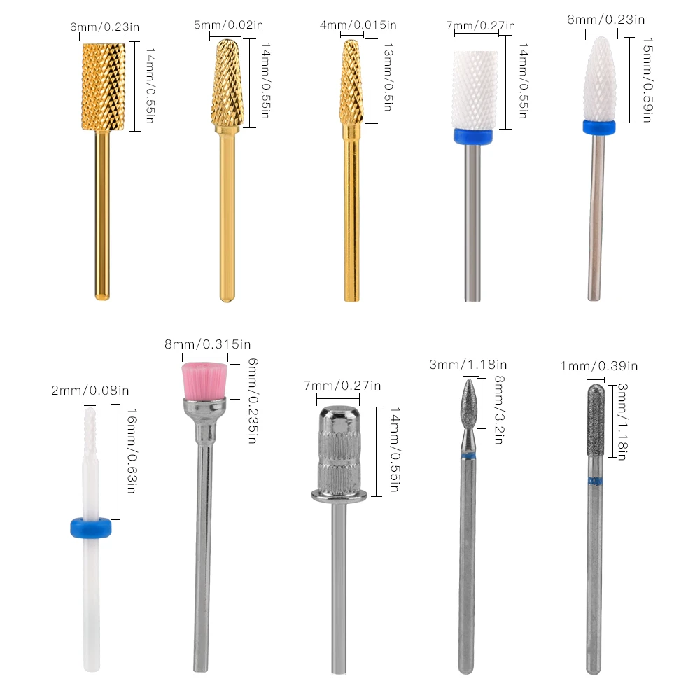 Керамические вольфрамовые фрезы для ногтей вращающиеся маникюра педикюра