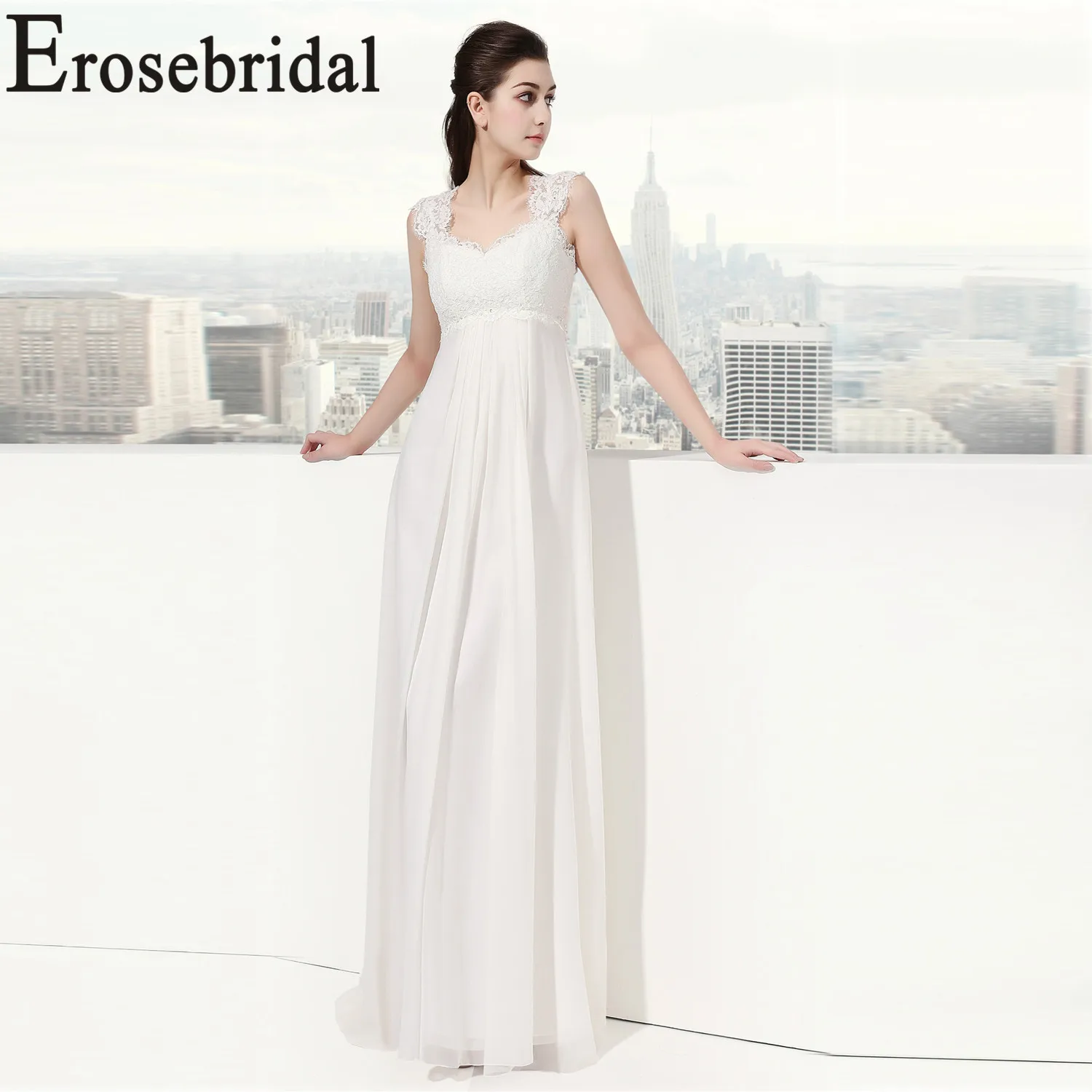 Erosebridal белый цвет слоновой кости свадебное платье новый дизайн 2018 Классическая