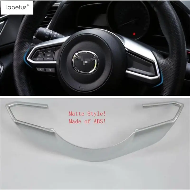 Model B Аксессуары Lapetus подходят для Mazda CX-9 CX9 ABS рамка рулевого колеса формовочная крышка отделка матовая углеродное волокно вид - Название цвета: Model B