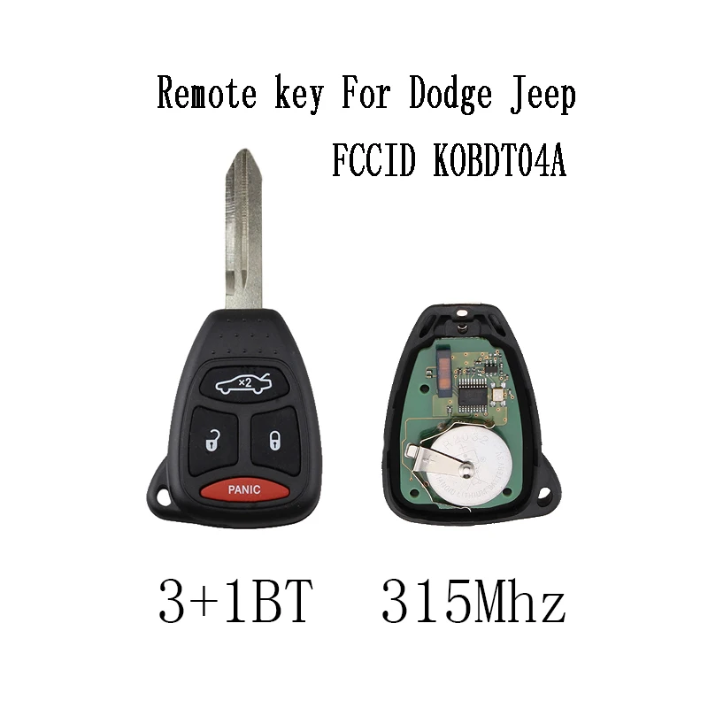 GORBIN KOBDT04A 3/4 кнопочный умный Автомобильный ключ для Dodge Jeep Chrysler 2005-2009 Дистанционный