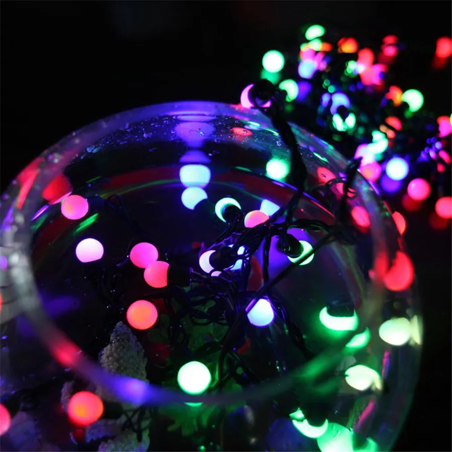 Уличная Рождественская светильник рлянда с шариками 5 м 50 шт. уличная гирлянда