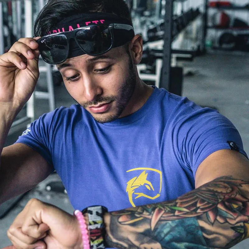 Мужские футболки Alphalete Gyms Фитнес Бодибилдинг тонкая футболка мужская с коротким