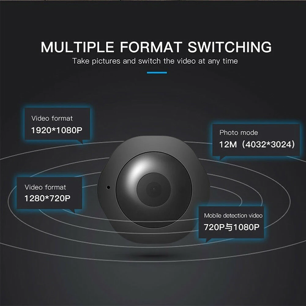 Мини беспроводной WiFi 1080 P HD IP камера удаленный монитор Обнаружение движения ночное видение домашняя видеокамера камера