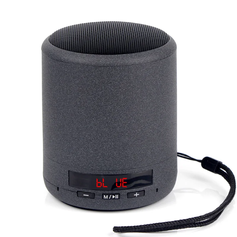 Мини Bluetooth динамик Портативный беспроводной колонки бас звук стерео сабвуфер FM радио громкой связи TF карта USB MP3 плеер для телефона - Цвет: Серый